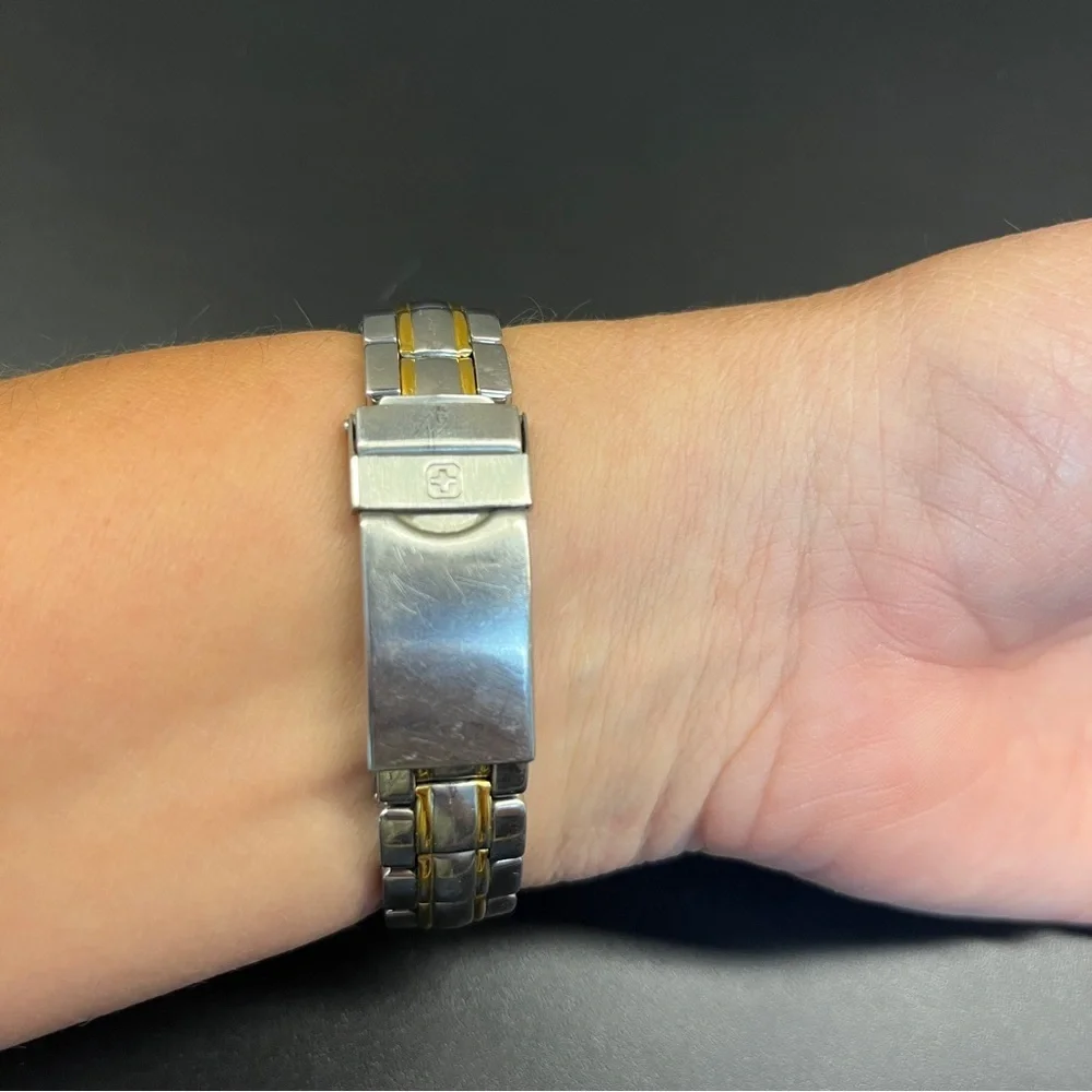Swiss Military Watch Stainless Steel Water Resistant Silver & Gold